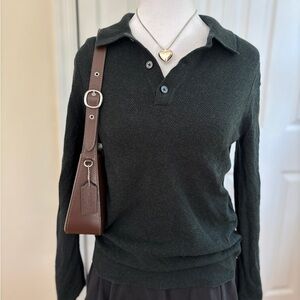 Abercrombie & Fitch Forest Green V-Neck Sweater
